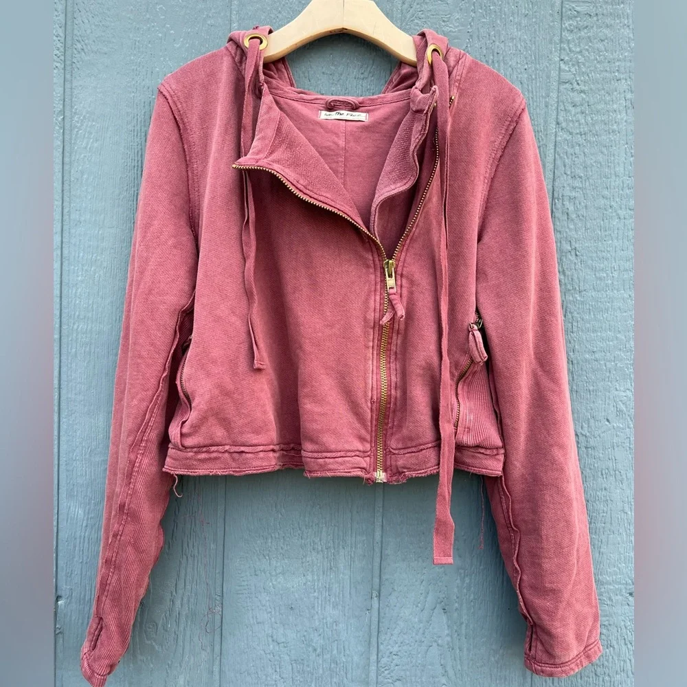 We the Free You asked for it Moto Jacket Pink Size Large